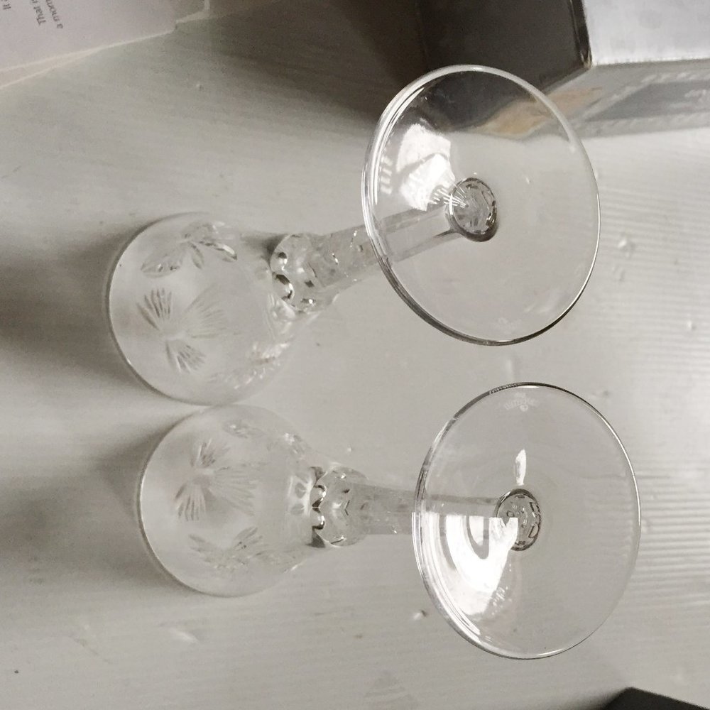 10" Tall Waterford ❤️ 5 Universal Wishes -Millennium Collection 2 Crystal Flutes - Picture 6 of 11
